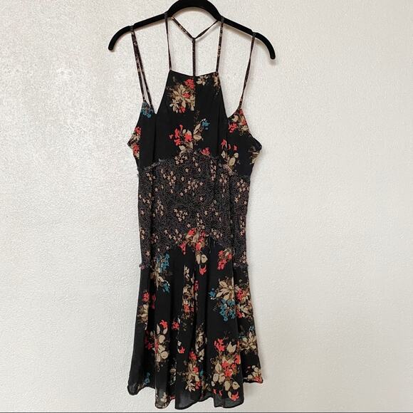 Free People Patchwork Crescent Slip Dress Size XS - Picture 2 of 14
